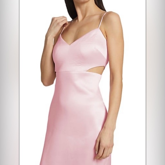 Vera Wang Bride Christine satin,  waist cut-outs gown, pale pink - Picture 3 of 16